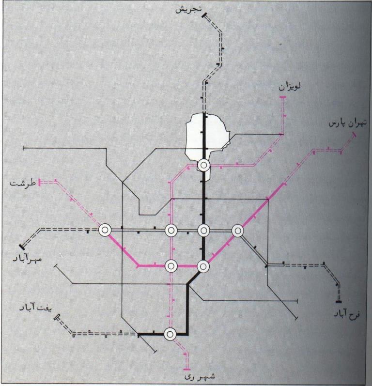 نقشه قدیم مترو تهران